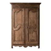 Armoire ou penderie française antique Louis XV rustique
