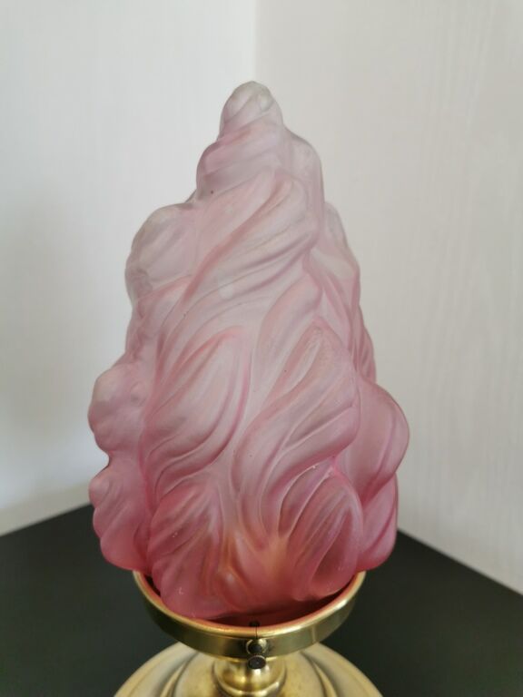 Art Deco table lamp "pink flame"