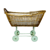 Vintage rattan pram for dolls