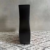 Modernist floor vase, ceramic vase 50, vase black orange, 60s, West German Pottery
