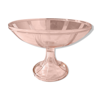 Coupe en verre rose