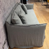 4-seater sofa blue grey stitching ghost 12 - gervasoni