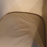 Ivory leather club armchair