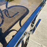 Oval coffee table Italian smoked glass 1970