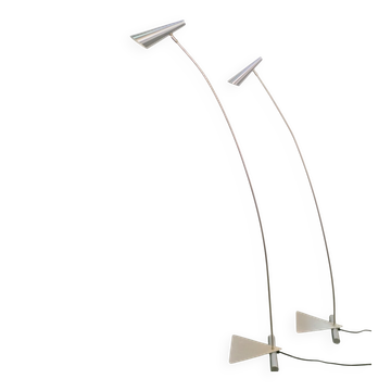 Postmodern Arch Metal Reading Floor Lamps from Hala Zeist, 1980s, Set of 2