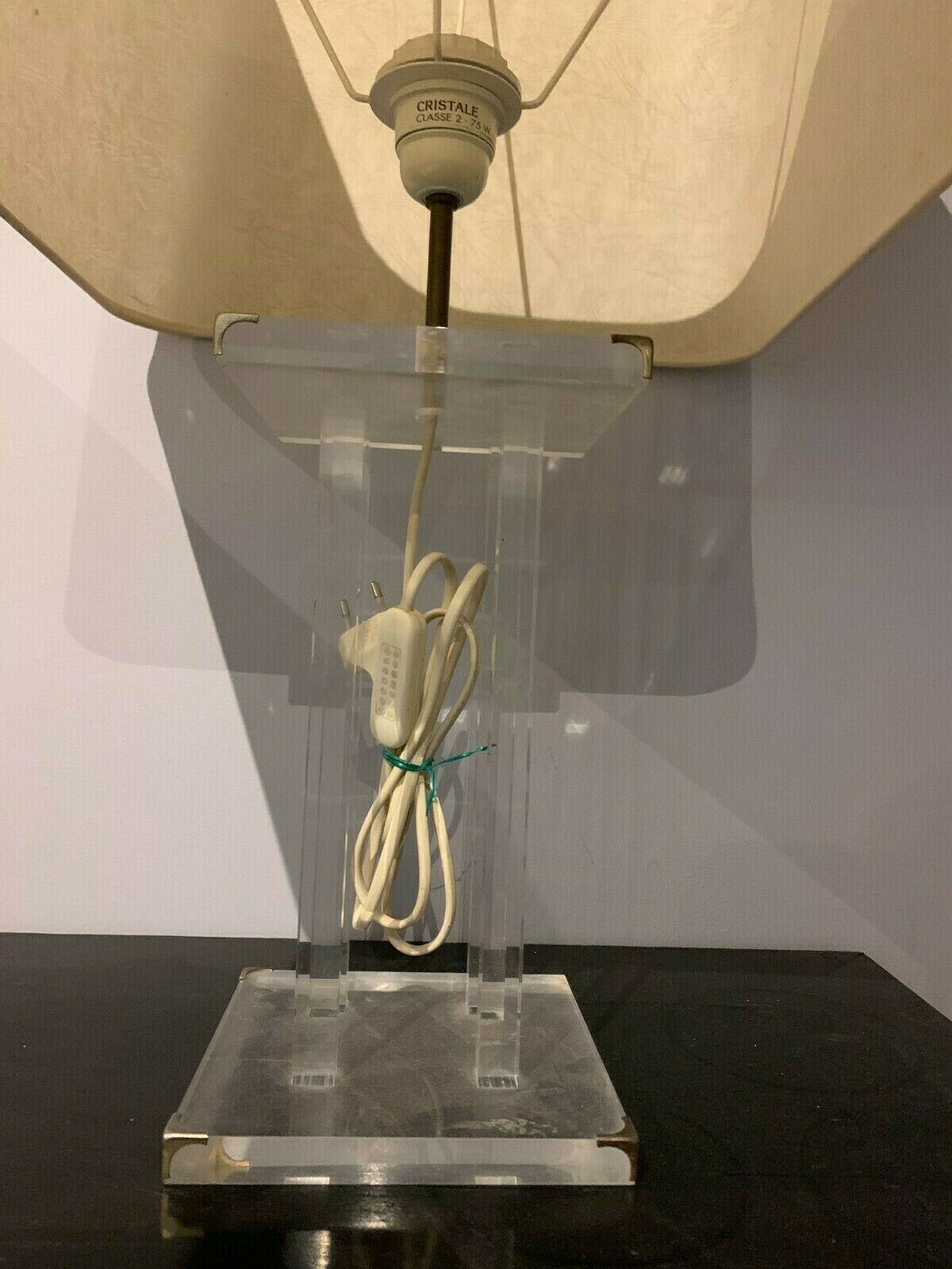 Pair of Plexiglas 20th century lamps