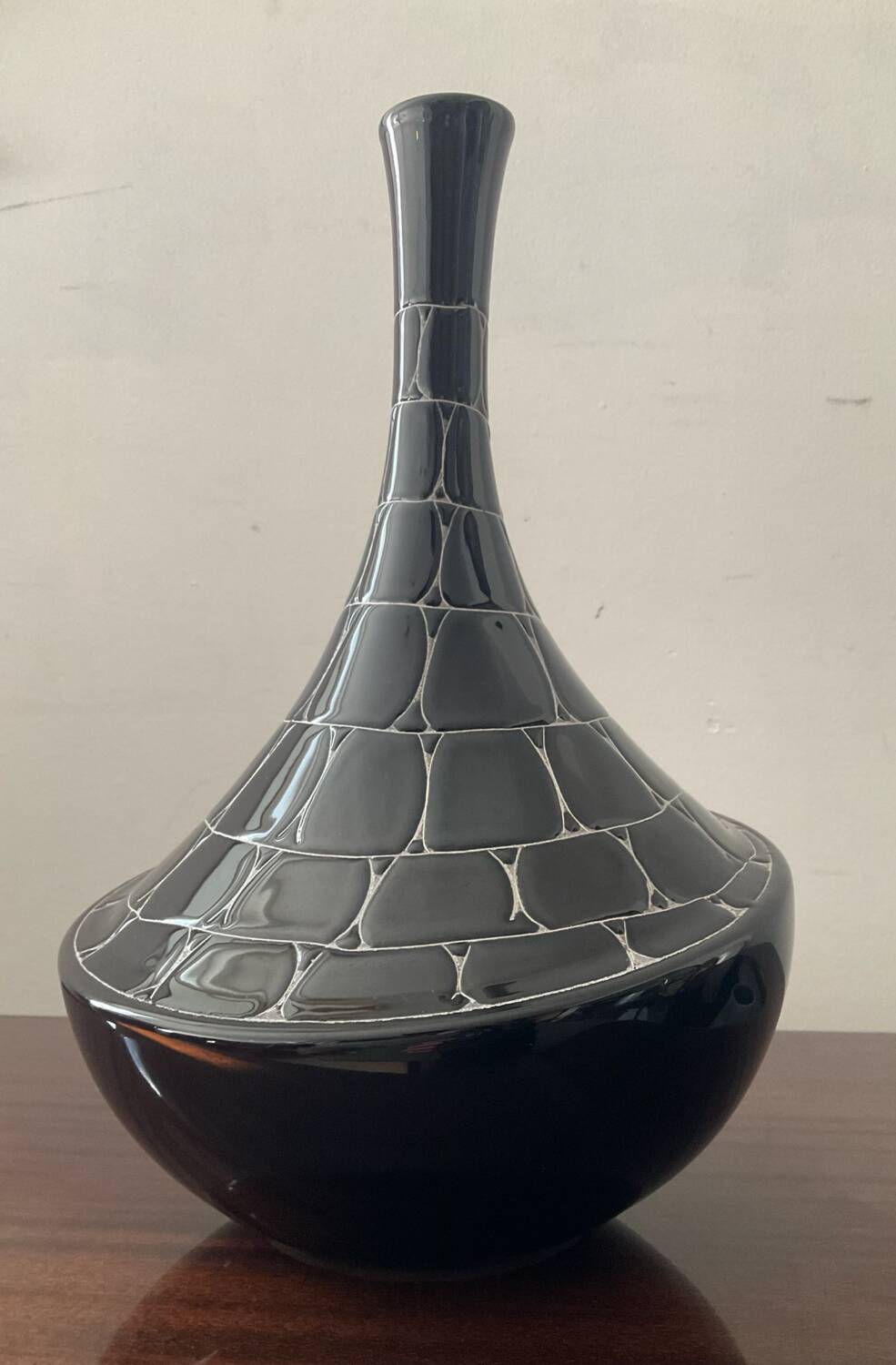 Vintage glazed ceramic soliflore vase