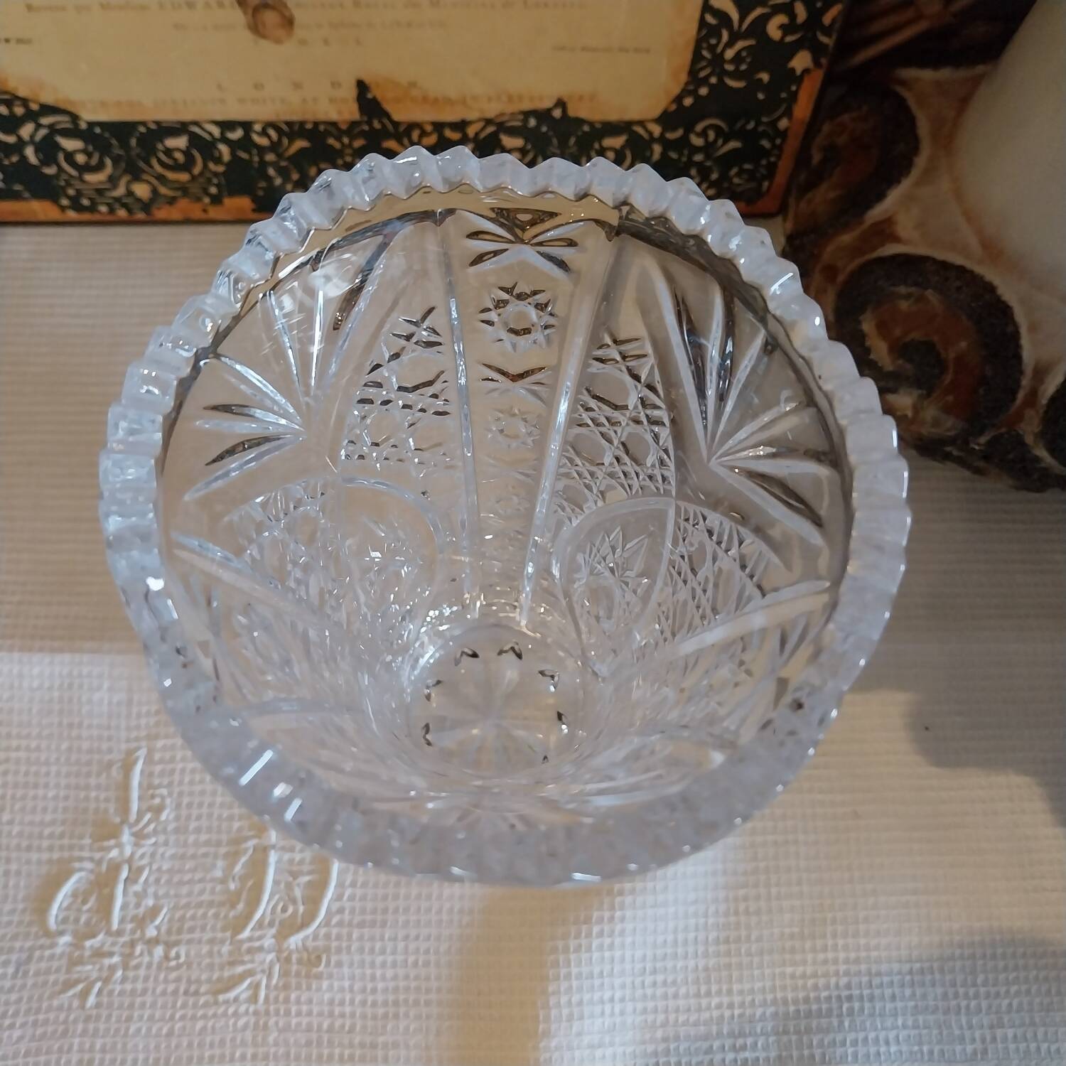 Crystal vase from Arques, Chesnay model.