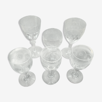 Set of 6 vintage glasses for aperitif or digestive