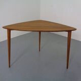 Mid-Century Triangular Teak Side Table, 1960s