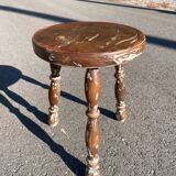 Wooden Tripod Farmhouse Stool