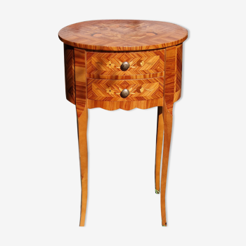 Bedside table in marquetry