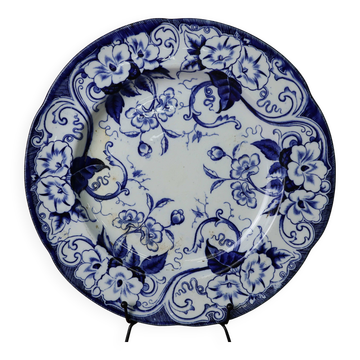 Creil & Montereau round dish 'Flora' model 31cm