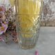 Four bohemian crystal vases