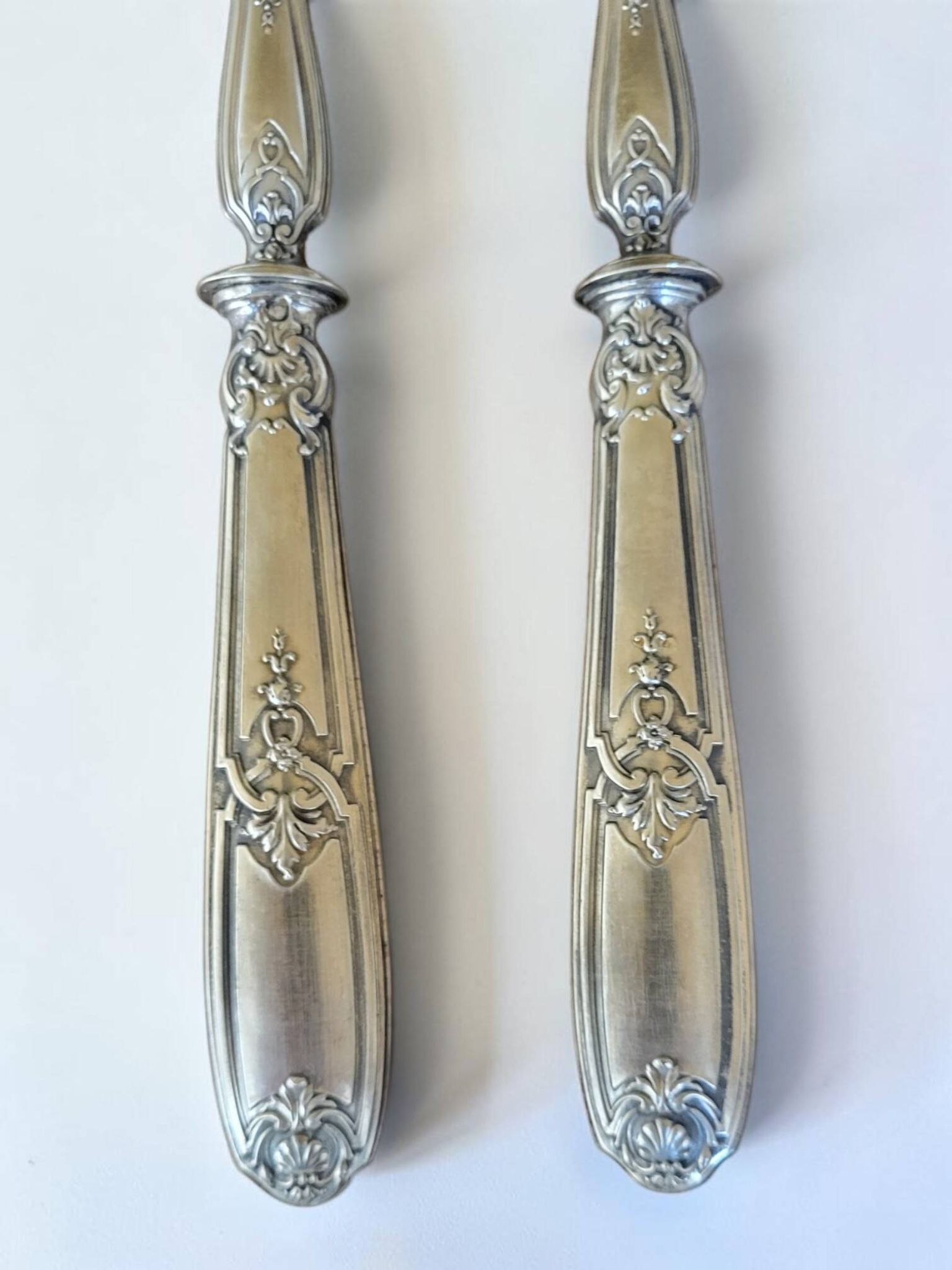 Silver-plated salad servers
