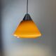 Brown glass pendant by Hustadt Leuchten, 1960