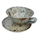 Pyrite stoneware cup and saucer set