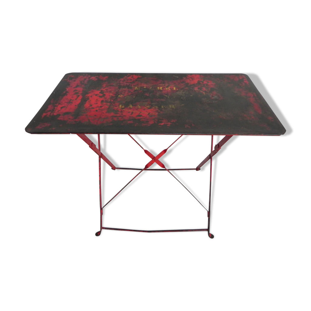 Table de jardin industrielle pliante en acier Selency