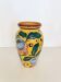Art Deco Yellow Glazed Earthenware Vase with Futurist Floral Motifs, Italy