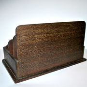 Office kit art deco inkwell and wooden letter holder macassar way 1930-1940