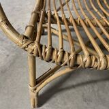 Pair of rattan armchairs