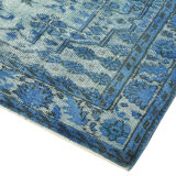 Hand-knotted vintage anatolian 1980s 173 cm x 268 cm blue rug