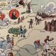Affiche ancienne carte illustrée de la guyenne gironde dordogne lot aveyron 1929 - jp pinchon