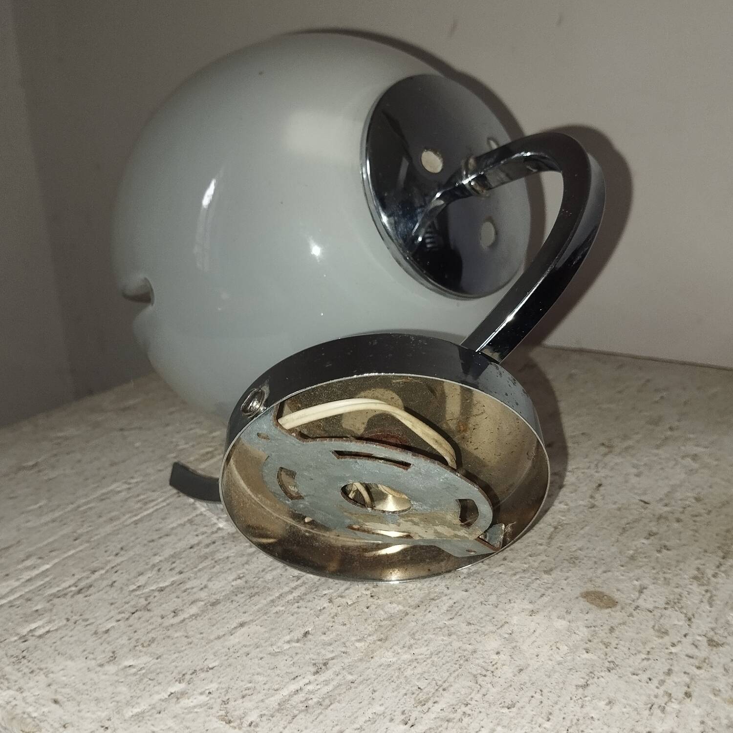 Mazzega wall lamp from the 70s, chrome glass