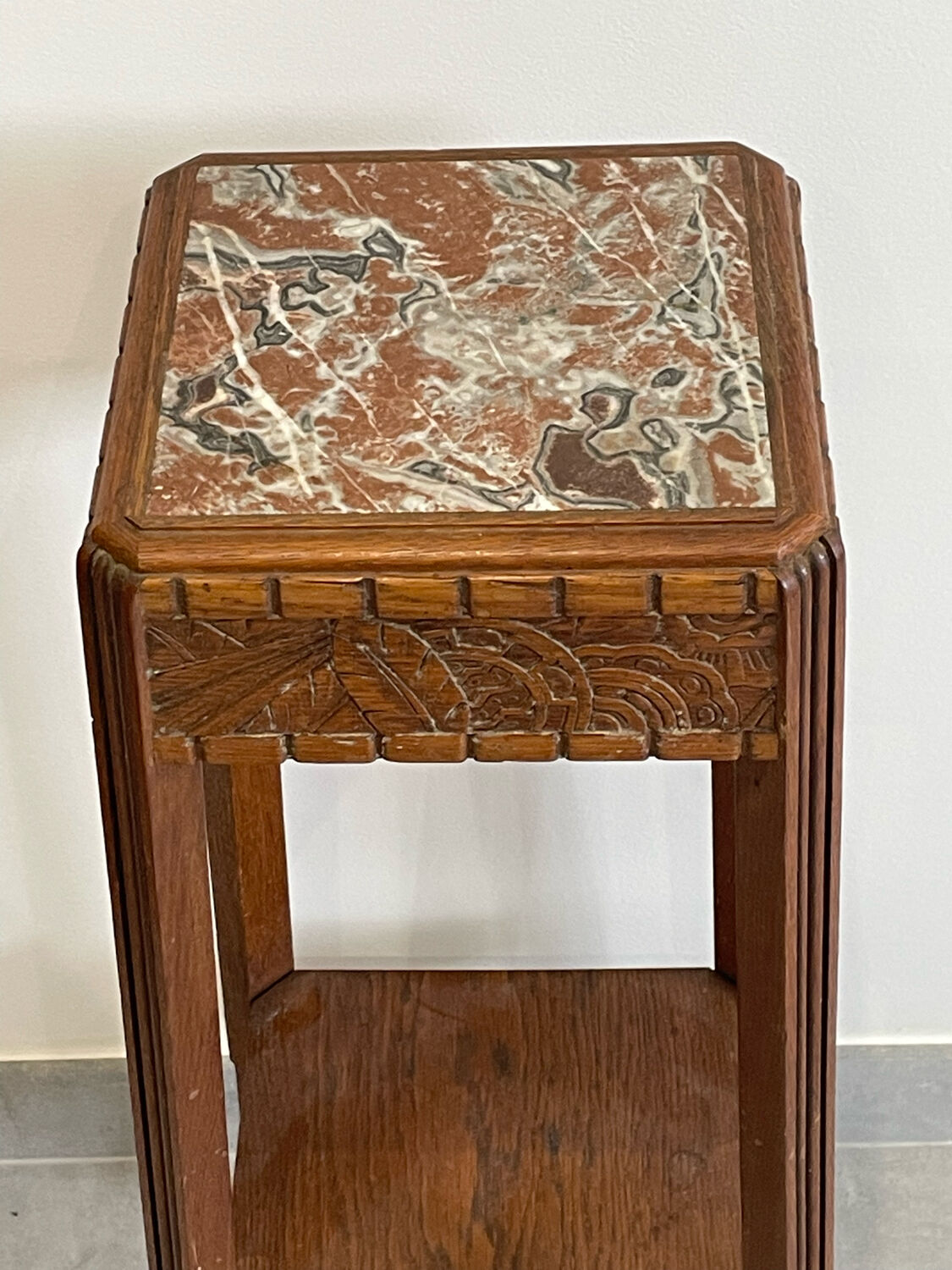 Art deco harness marble top