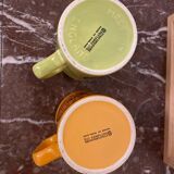 Set of Staffordshire mugs