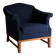 Navy boucle lounge chair | Sweden | 1940s