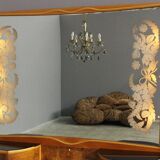 console with side tables and mirror, 1950s, set of 3