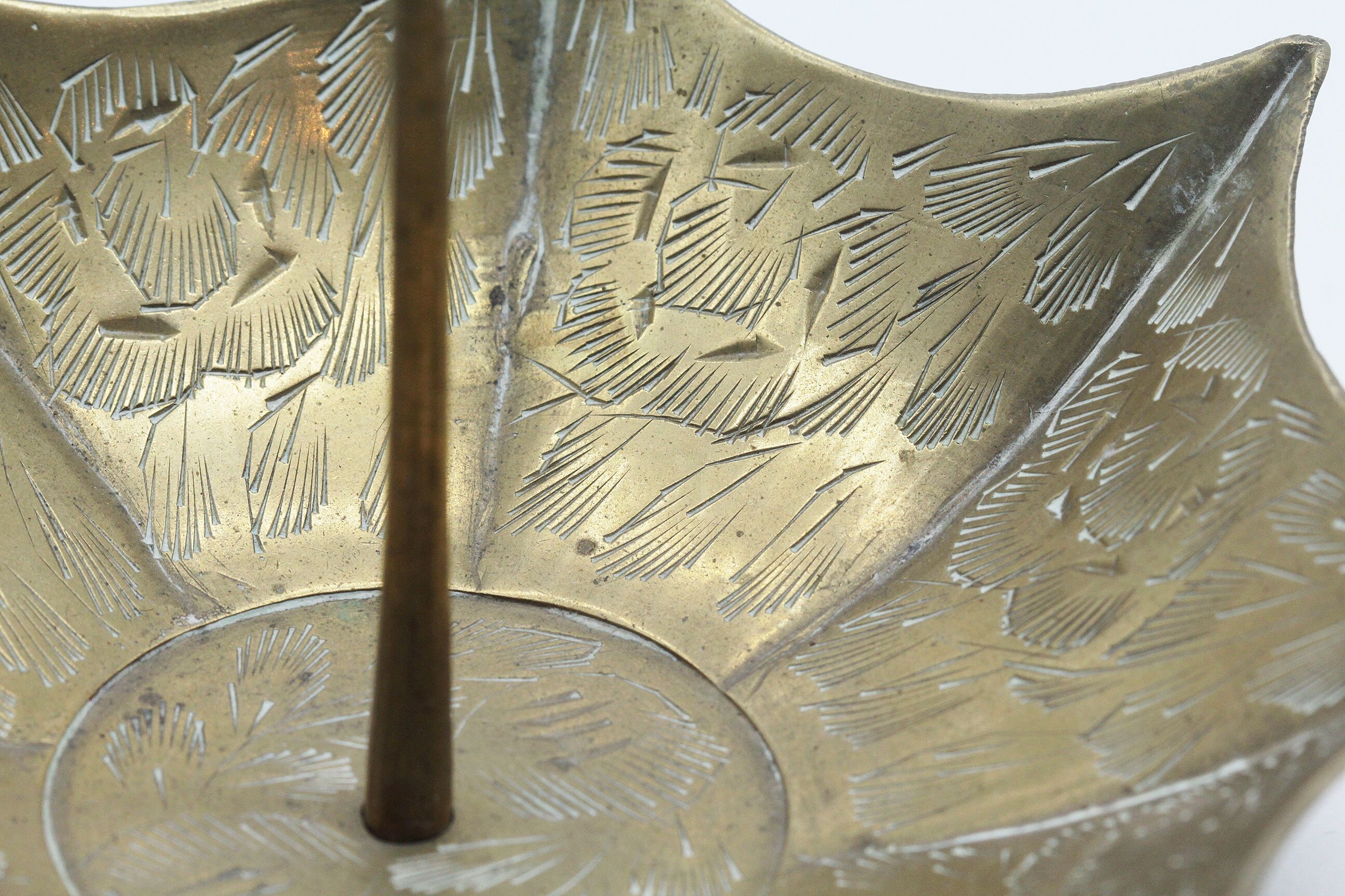Umbrella brass trinket bowl