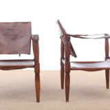 Fauteuils Safari en hêtre 1940s