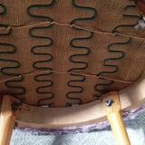 Chaise moumoute lilas années 50