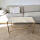 Brass and marble coffee table