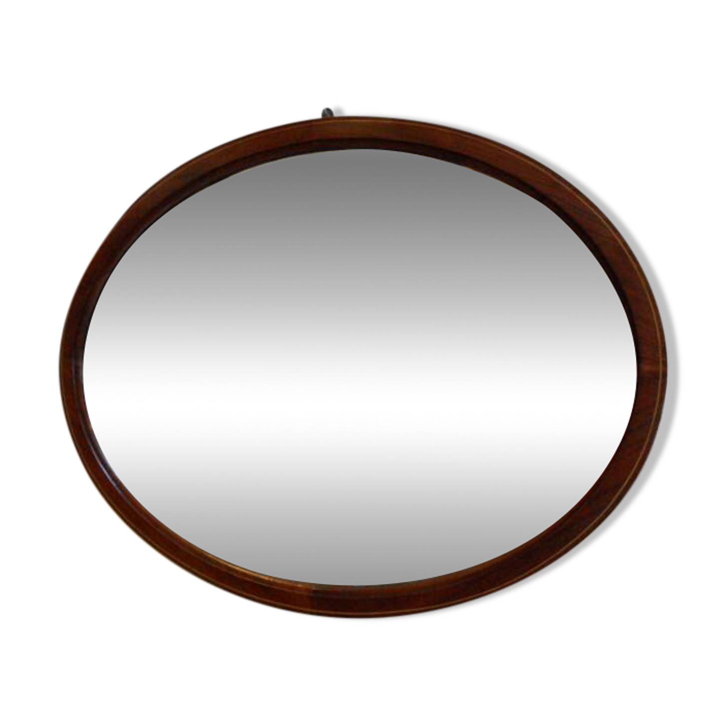 Antique mahogany oval mirror