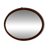 Antique mahogany oval mirror