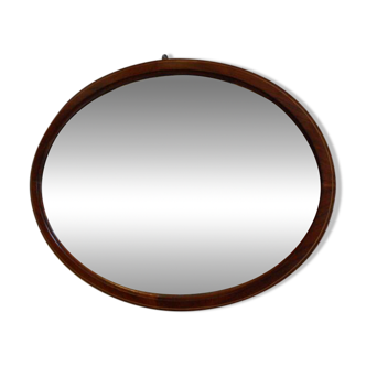 Antique mahogany oval mirror