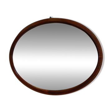Antique mahogany oval mirror