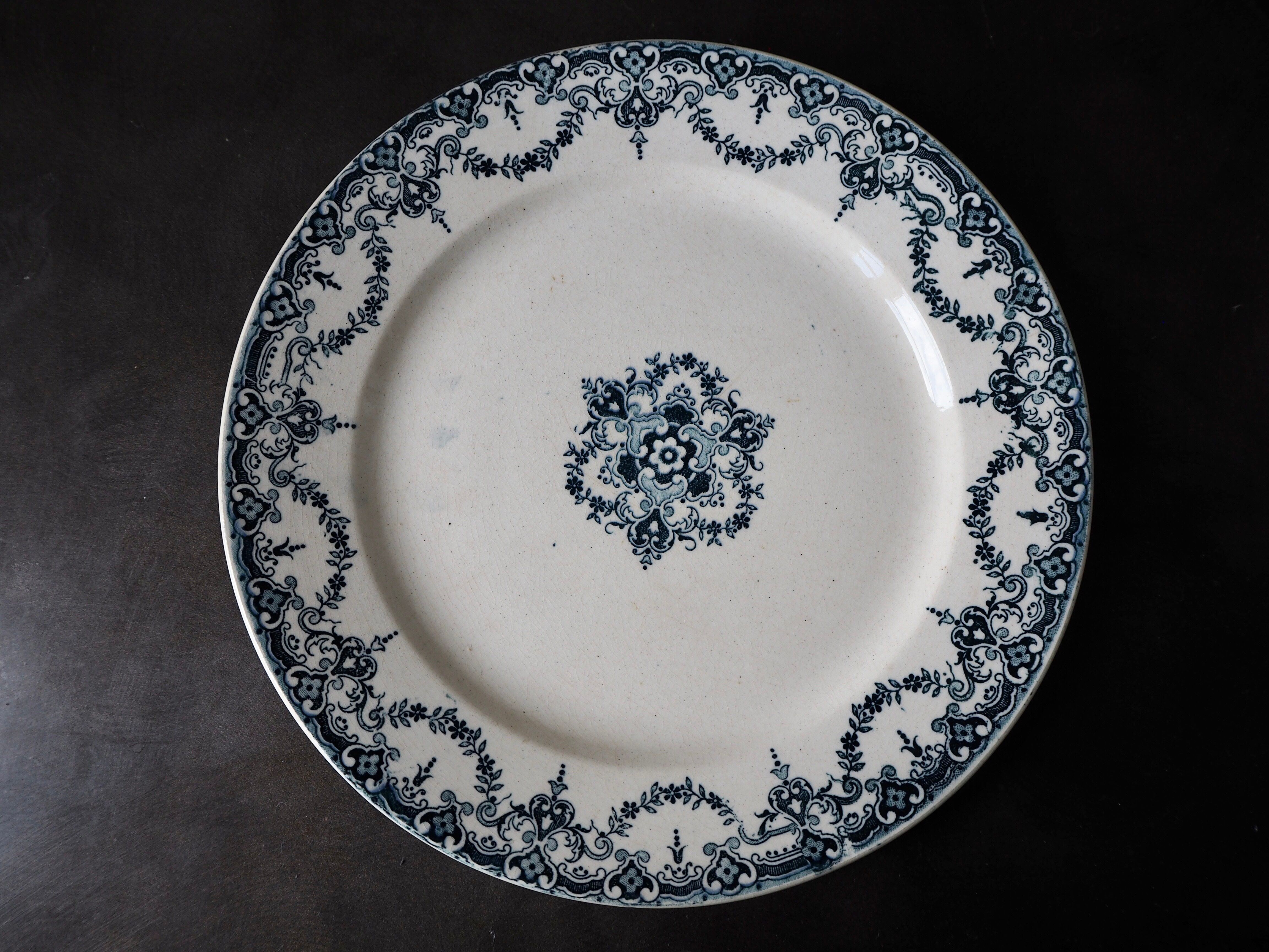 Set of 6 dinner plates Terre de Fer E. Bourgeois, Excelsior model