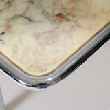 Marble and Tubular Metal Coffee Table, 1970s