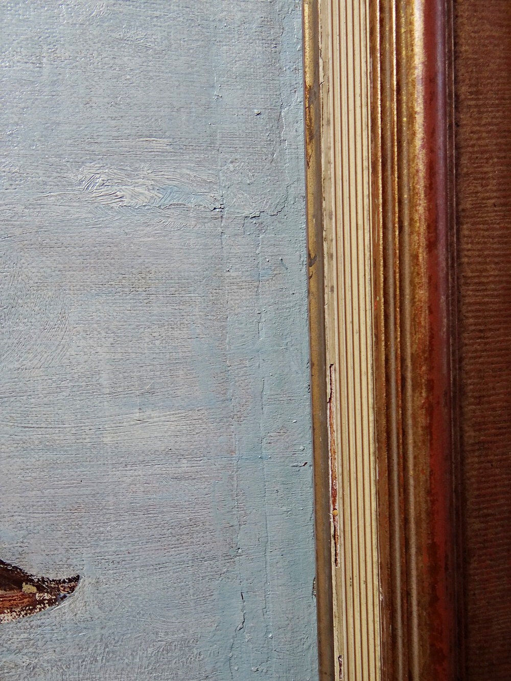 Large painting "Villa Camille" from the 1940s-60s, oil on canvas signed M. Lesoll.