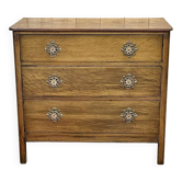 1950s English oak chest of drawers
