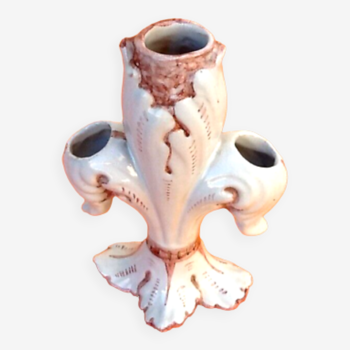 Centerpiece / decorative vase bouquetière 3 branches ceramic