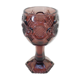 Advertising glass AVON purple decor in vintage relief