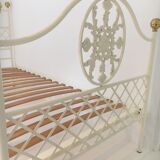 Ivory metal bed