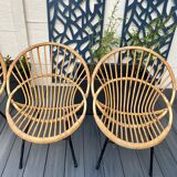 Former vintage rattan lounge