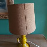 Vintage ceramic lamp with lampshade, var pottery
