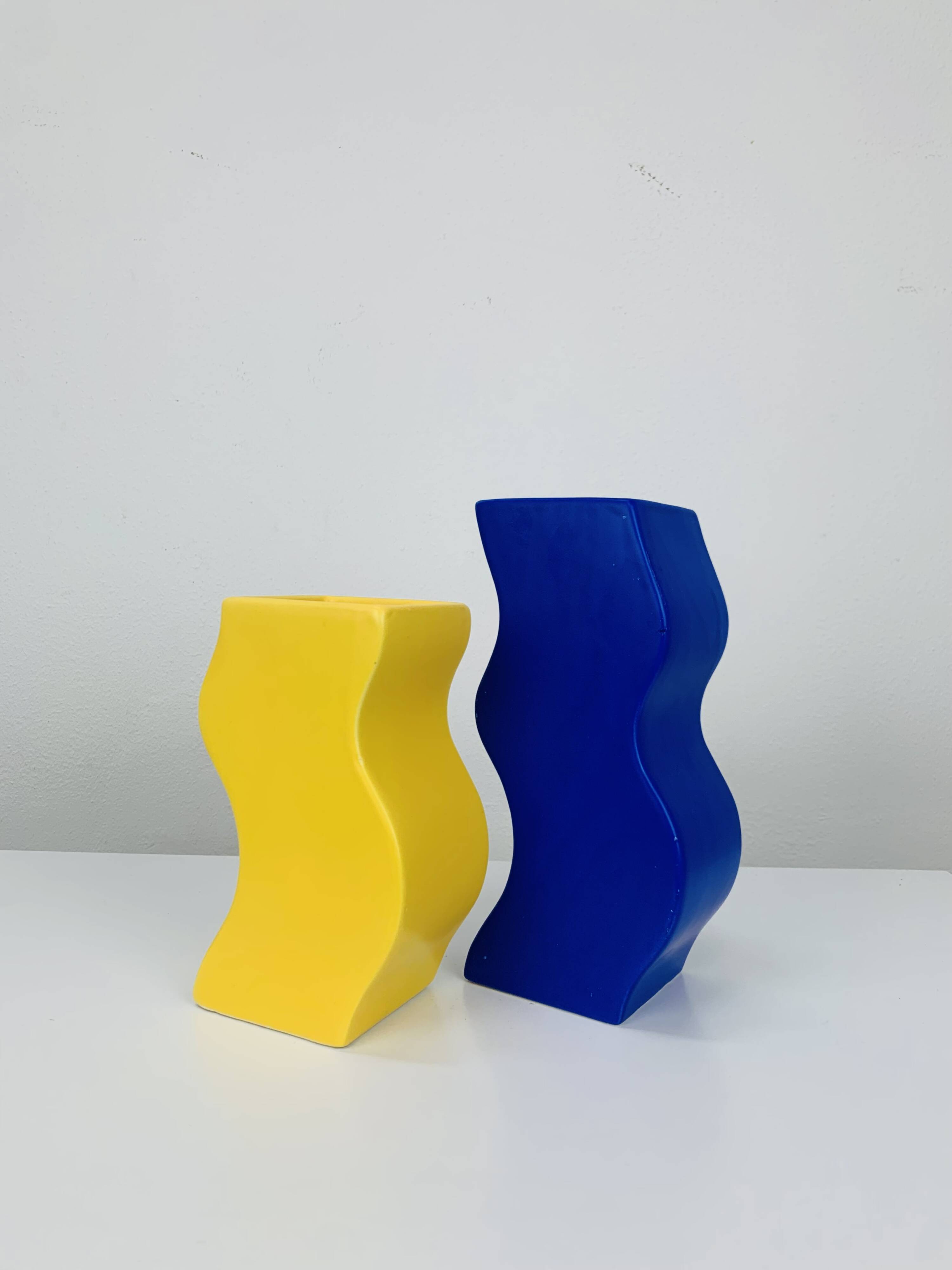 Pair of Asa vases, 80s ceramic, vintage